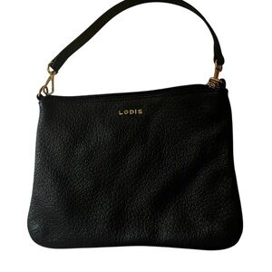 Lodis Black Leather Hand Bag